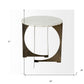 21" Brown And White Marble Round End Table