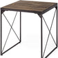 23" Brown Solid Wood Square End Table