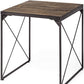 23" Brown Solid Wood Square End Table
