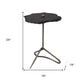 24" Slate Gray And Black Stone End Table