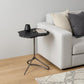 24" Slate Gray And Black Stone End Table