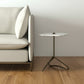 23" Gold And White Marble End Table