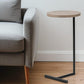 15" Natural and Black Solid Wood and Metal