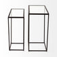 10" Clear Glass Frame Console Table