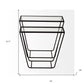 10" Clear Glass Frame Console Table
