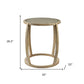 26" Brown And Clear Glass Round End Table
