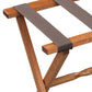 Hotel Light Walnut Folding Luggage Rack With Four Straps