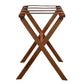 Hotel Light Walnut Folding Luggage Rack With Four Straps