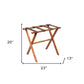 Hotel Light Walnut Folding Luggage Rack With Four Straps