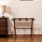 Hotel Light Walnut Folding Luggage Rack With Four Straps