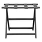Earth Friendly Dark Gray Folding Luggage Rack With Gray Straps