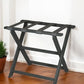 Earth Friendly Dark Gray Folding Luggage Rack With Gray Straps