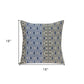Gray And Blue Aztec Diamond Throw Pillow