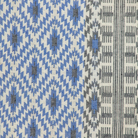 Gray And Blue Aztec Diamond Throw Pillow