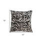 Black And White Abstract Velvet Throw Pillow
