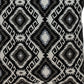 Jet Black And White Geo Throw Pillow