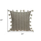 Neutral Sand Woven Throw Pillow