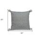 Gray Pearl Pom Throw Pillow