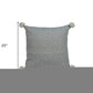 Gray Pearl Pom Throw Pillow