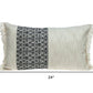 Black And White Geometric Fringe Throw Pillow