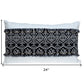 Black And White Patched Throw Pillow