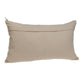 14" X 24" Beige Cotton Throw Pillow With Fringe