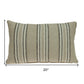 Oatmeal Stripe Weave Lumbar Throw Pillow