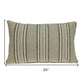 Oatmeal Stripe Weave Lumbar Throw Pillow