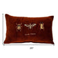 Golden Insects Velvet Throw Pillow