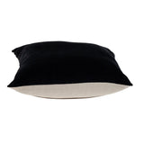 18" Black Velvet Throw Pillow