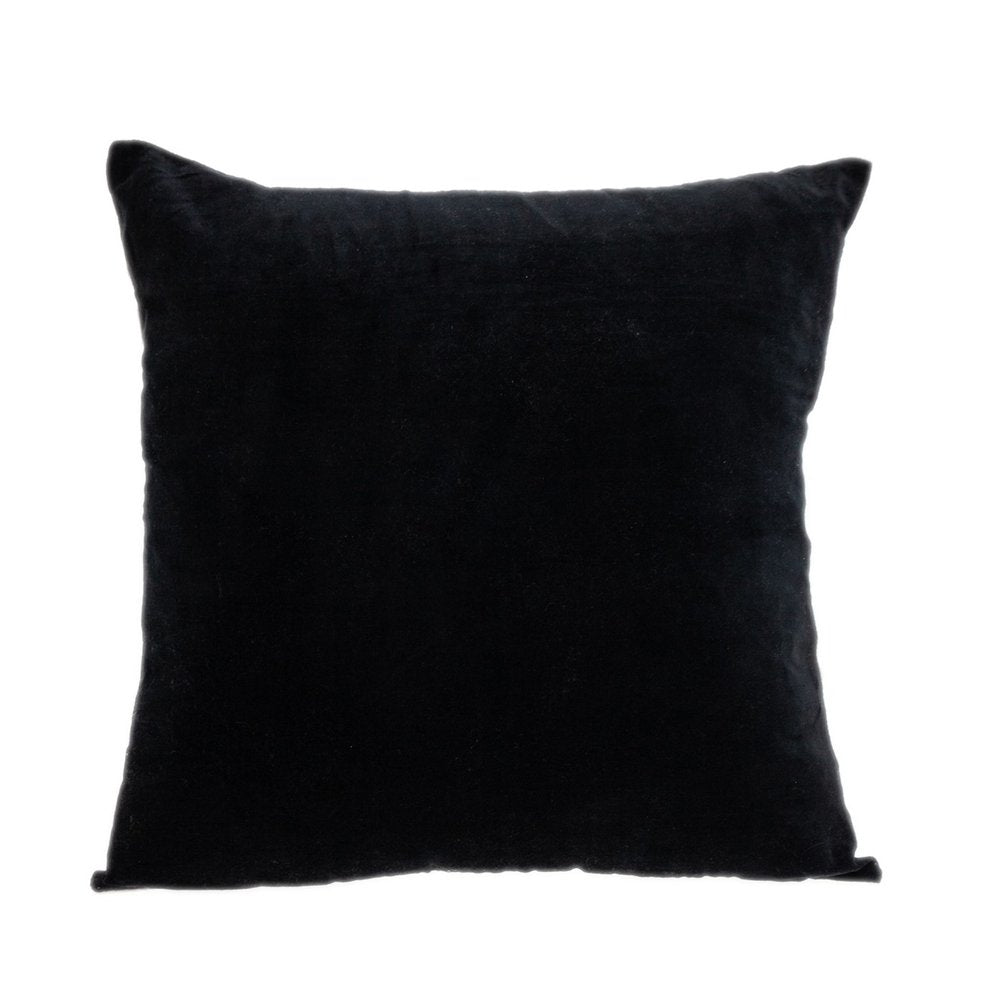 18" Black Velvet Throw Pillow