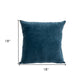 18" Teal Velvet Throw Pillow