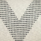 16" X 24" Beige And Black Geometric Cotton Throw Pillow with Tassels