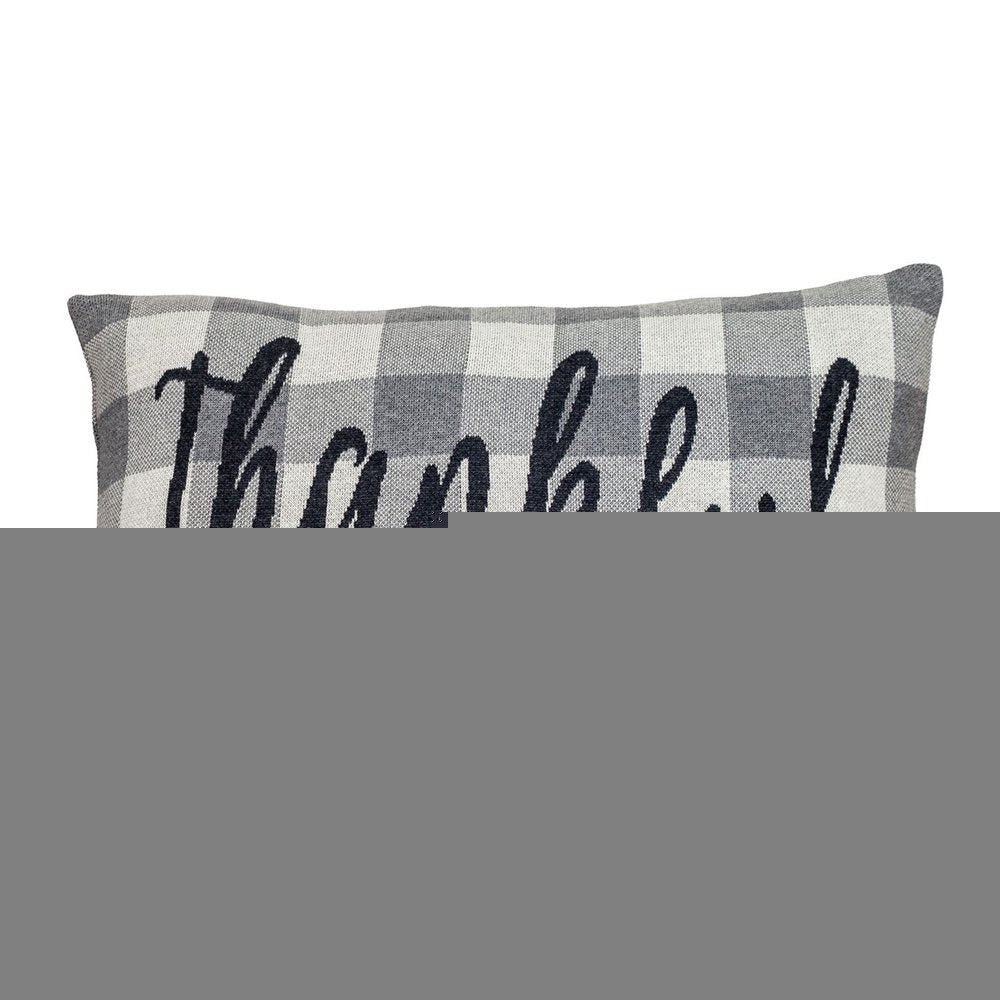 Thankful Buffalo Plaid Lumbar Throw Pillow
