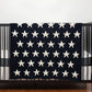 Navy Blue And White Stars Knitted Baby Blanket