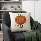 Pumpkin Silhouette Throw Pillow