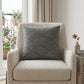 20" Gray Cotton Throw Pillow