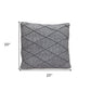 20" Gray Cotton Throw Pillow