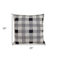Lead Grey Checkered Pillow