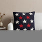 20" Black and White Cotton Throw Pillow