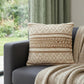 Linen And Brown Jute Throw Pillow