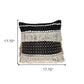 18" Black and Ivory Striped Cotton Blend Throw Pillow with Texture