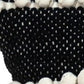 18" Black and Ivory Striped Cotton Blend Throw Pillow with Texture