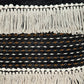 18" Black and Ivory Striped Cotton Blend Throw Pillow with Texture