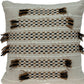 Creamy Beige Textured Throw Pillow