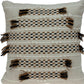 Creamy Beige Textured Throw Pillow