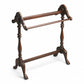 31" Dark Brown Hand Carved Wood Blanket Stand