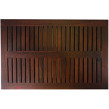 23" Dark Brown Teak Slat Bath Mat