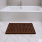 23" Dark Brown Teak Slat Bath Mat