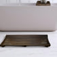 23" Dark Brown Teak Slat Non Slip Bath Mat